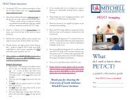 USA MCI PET/CT Patient Information Brochure - University of South ...