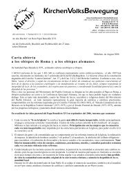 Carta abierta al Obispo de Roma y a los Obispos ... - Wir sind Kirche