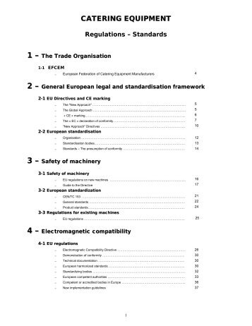 EFCEM Blue Book - Catering Equipment Suppliers Association