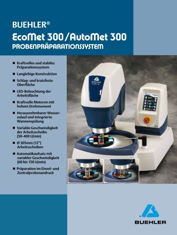 EcoMet 300 / AutoMet 300 - Buehler GmbH