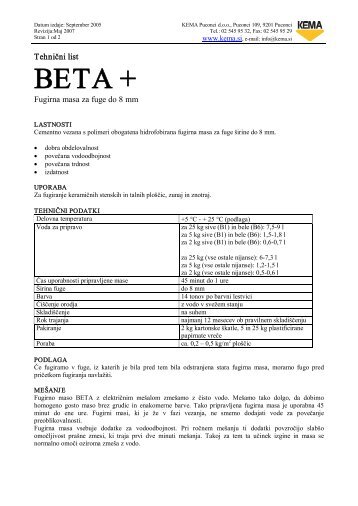BETA + - Kema.si