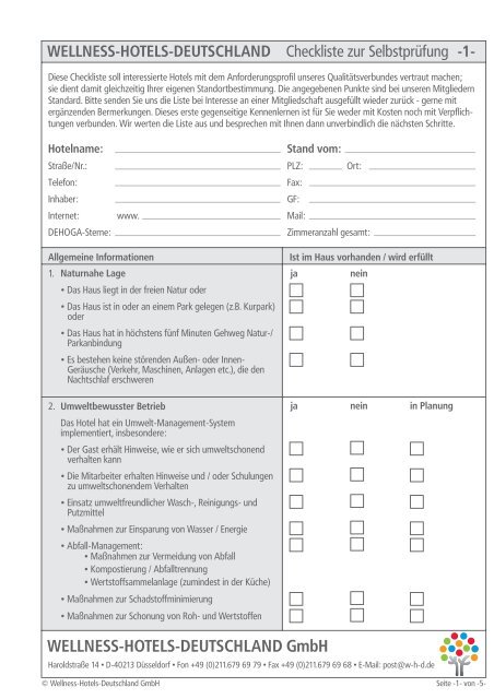 Checkliste Zur Selbstpra Fung Wellnessfinder