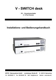 Installations - und Bedienungshandbuch - HETEC Datensysteme ...