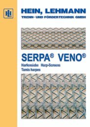 Harfensiebe Serpa® Veno - Hein, Lehmann Trenn- und ...