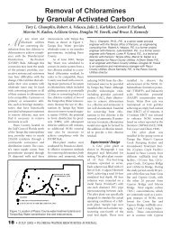 18 Removal of Chloramines by Granular Activated Carbon