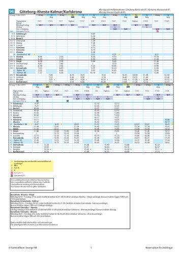 |96| GÃ¶teborg-Alvesta-Kalmar/Karlskrona