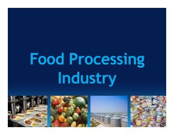 Food Processing Industry - West Bengal Industrial Development ...