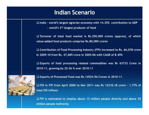 Food Processing Industry - West Bengal Industrial Development ...