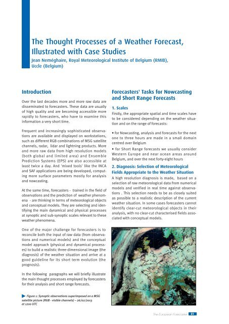 The Thought Processes of a Weather Forecast, Illustrated with Case ...