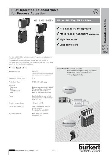 Pilot-Operated Solenoid Valve for Process Actuation - Burkert