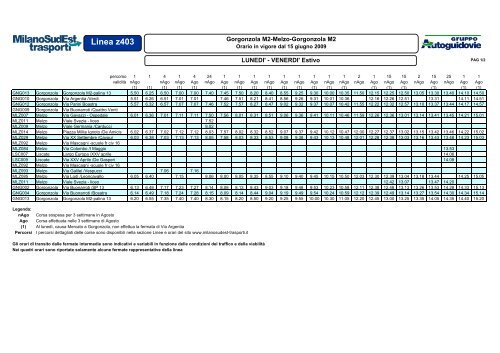 Z403 orari S_NS 2009 - Milano SudEst Trasporti