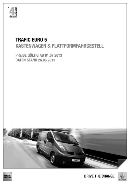 Preisliste Trafic - Renault