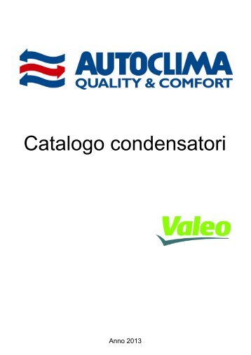 Listino condensatori VALEO 11/07/2013 - Autoclima