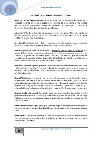 GlosaRF - Gaceta Financiera