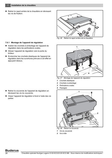 Notice de montage et d'entretien Logano G125 ECO et ... - Buderus