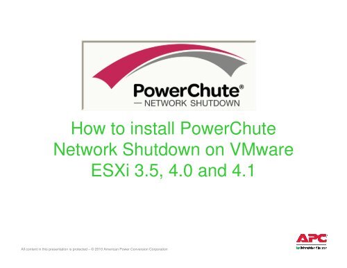 How to install PowerChute Network Shutdown ... - Schneider Electric
