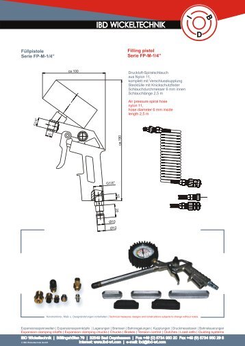 Füllpistole Serie FP-M-1/4” Filling pistol Serie FP-M-1/4”