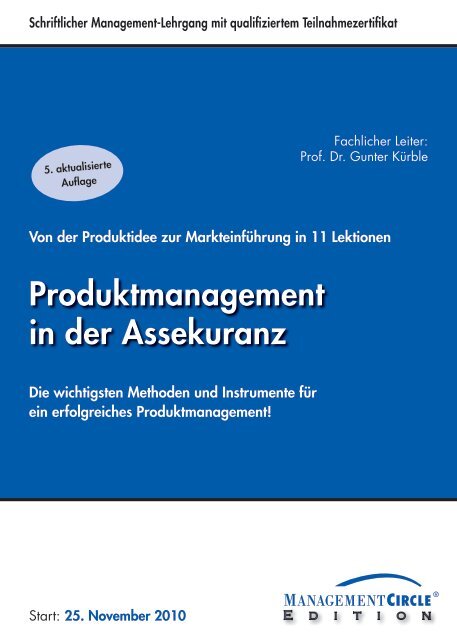 Produktmanagement in der Assekuranz - Management Circle AG