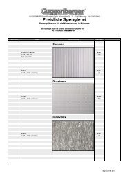 Preisliste Spenglerei - Guggenberger Baustoffhandels GmbH ...