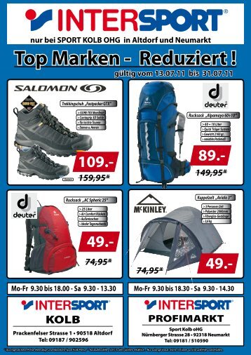 34,95* 49,95* 37,95* 49,95* 34,95* je 9. - Intersport Kolb