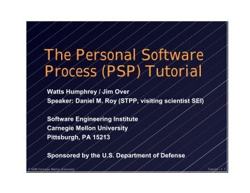 The Personal Software Process (PSP) Tutorial - SIGAda