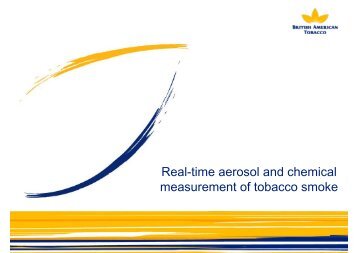 Real-time aerosol and chemical measurement of tobacco smoke