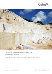 Centrifuges from GEA Westfalia Separator for Industrial Minerals pdf ...