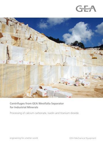 Centrifuges from GEA Westfalia Separator for Industrial Minerals pdf ...