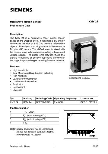 Microwave Motion Sensor Preliminary Data KMY 24 - Tube-Tester