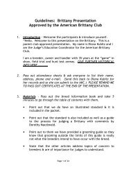 Presentation Script - National Breed Clubs