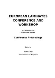 European Laminates Conference and Workshop 2010 - Technical