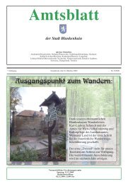 Ausgangspunkt zum Wandern: - Lindenstadt Blankenhain
