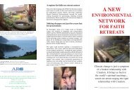 Eco-Retreat Centre Leaflet - Alliance of Religions and Conservation