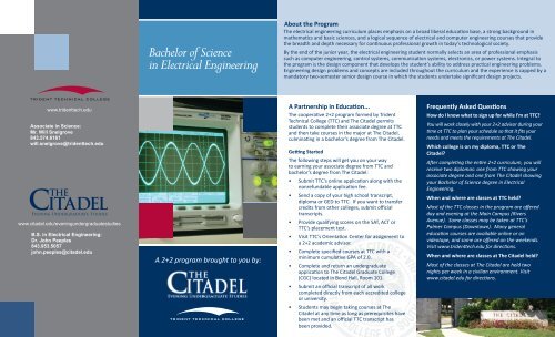 Bachelor of Science in Electrical Engineering - The Citadel