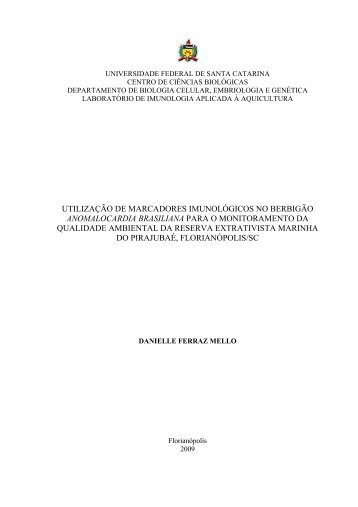 utilizaÃ§Ã£o de marcadores imunolÃ³gicos no berbigÃ£o anomalocardia ...