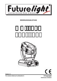 FUTURELIGHT MH-860 User Manual - Petri Konferenztechnik