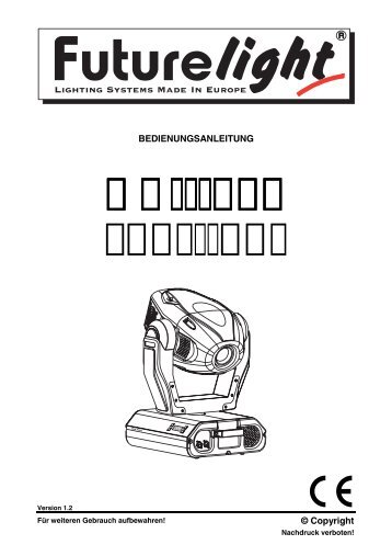 FUTURELIGHT MH-860 User Manual - Petri Konferenztechnik