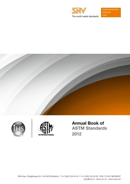 Annual Book of ASTM Standards 2012 - SNV