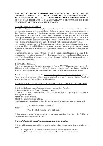 plec de clausules administratives