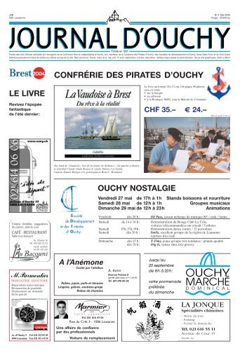 CONFRÉRIE DES PIRATES D'OUCHY - Journal d'Ouchy