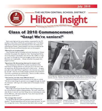 Class of 2010 Commencement - Hilton Central School District