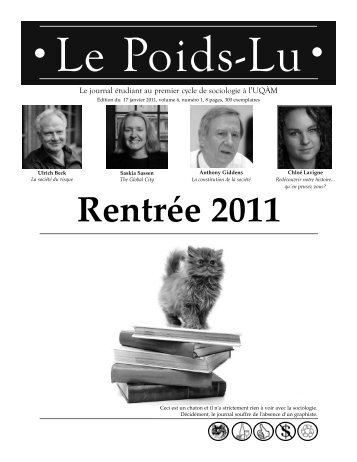 Journal du 17 janvier 2011 - DÃ©partement de sociologie - UQAM