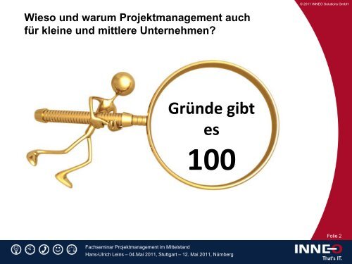 Warum Projektmanagement auch für kleine und mittlere - Inneo