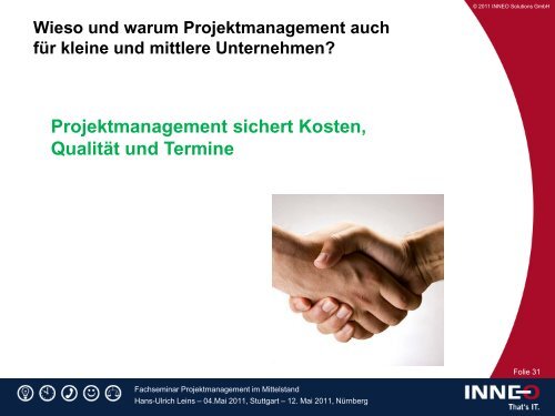 Warum Projektmanagement auch für kleine und mittlere - Inneo