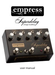 Vintage Modified Superdelay User Manual - Empress Effects