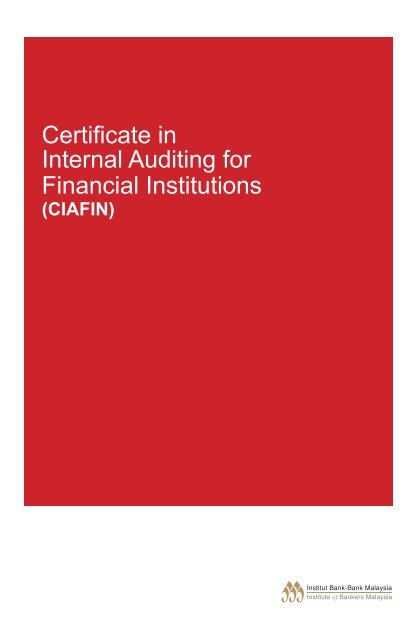 Certificate in Internal Auditing for Financial Institutions - Institute of ...