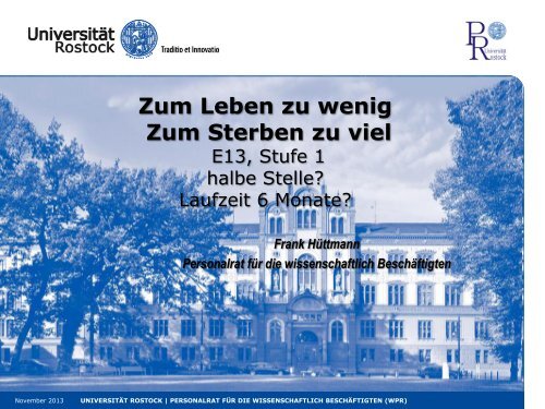 Zum Leben zu wenig Zum Sterben zu viel - Personalrat - Universität ...