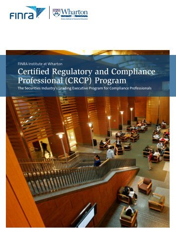 Certified Regulatory and Compliance Professional - finra