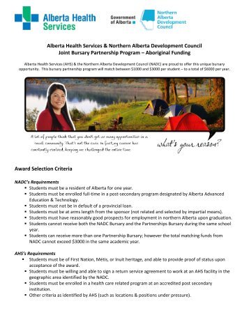 Bursary Partnerships Program Student Application - Alberta Health ...