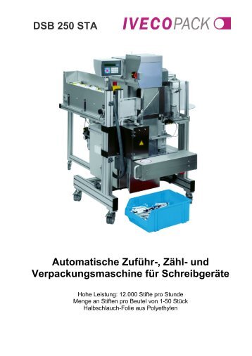 und Verpackungsmaschine für Schreibgeräte